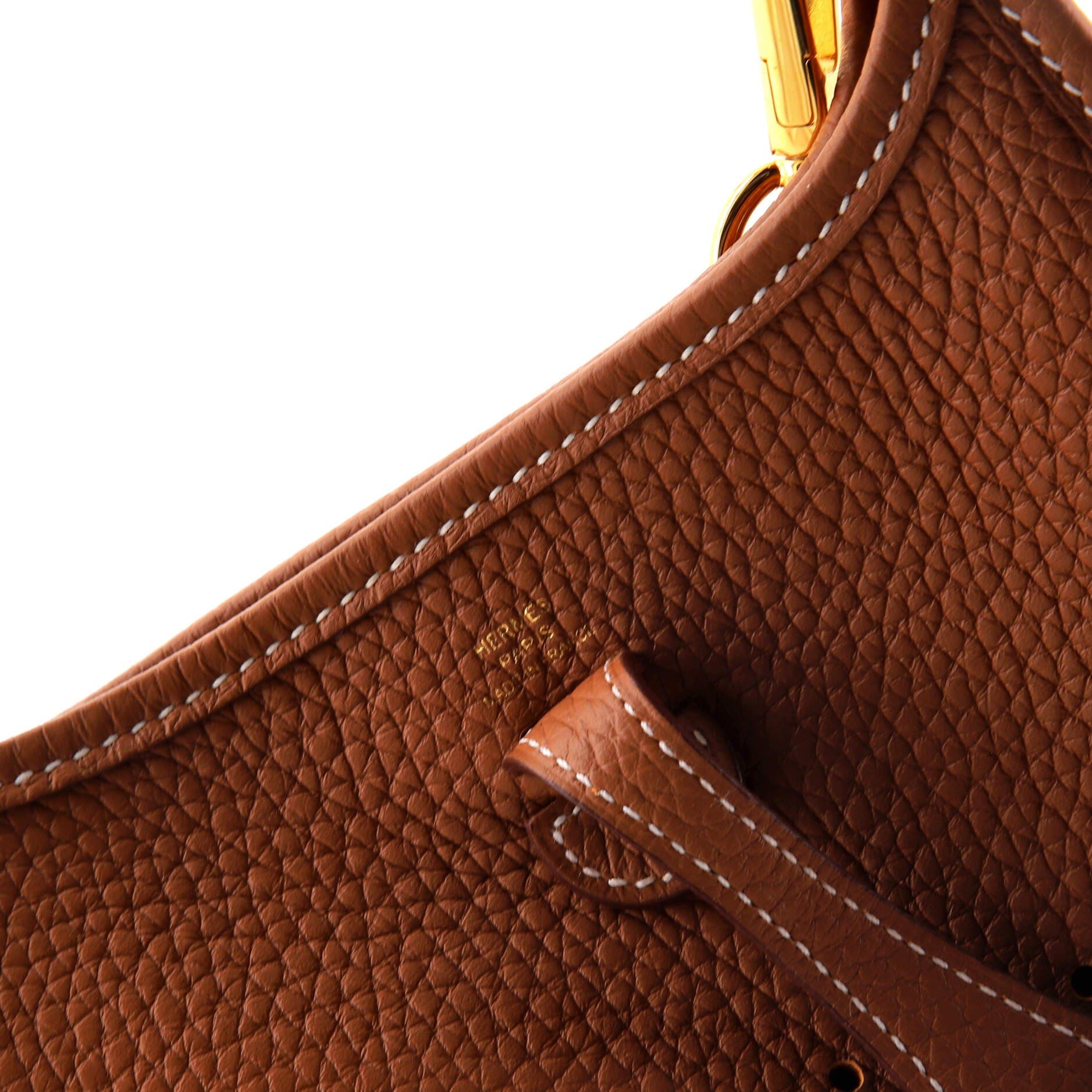 Pre-Owned Hermes Evelyne Bag Gen III Clemence TPM, Alternate, color, Gold