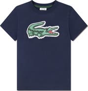 Lacoste Kids' Puff Logo Organic Cotton T-Shirt