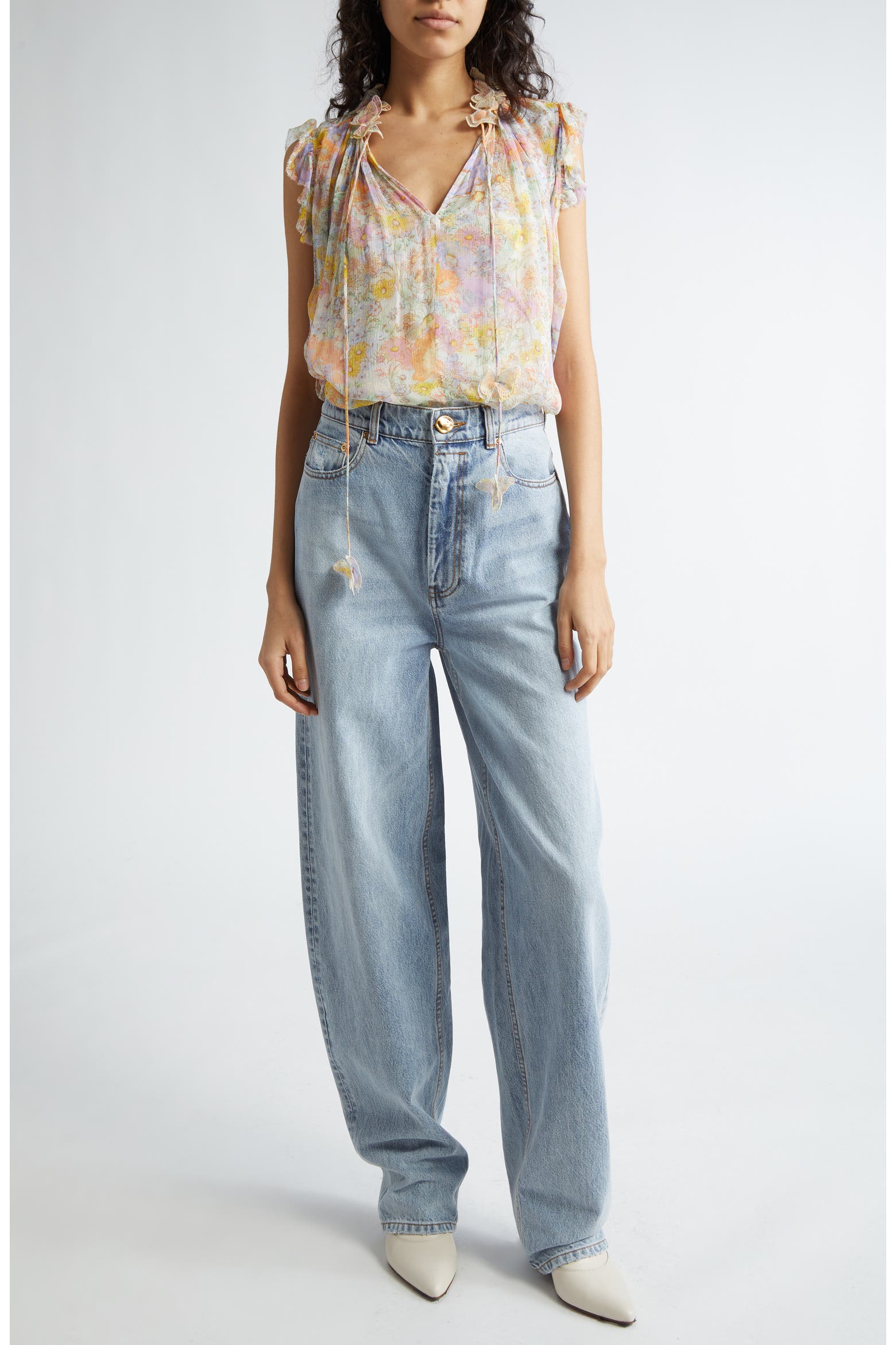 Butterfly Rint Zimmermann Butterfly Floral Print Top (Nordstrom Exclusive) (Women ...