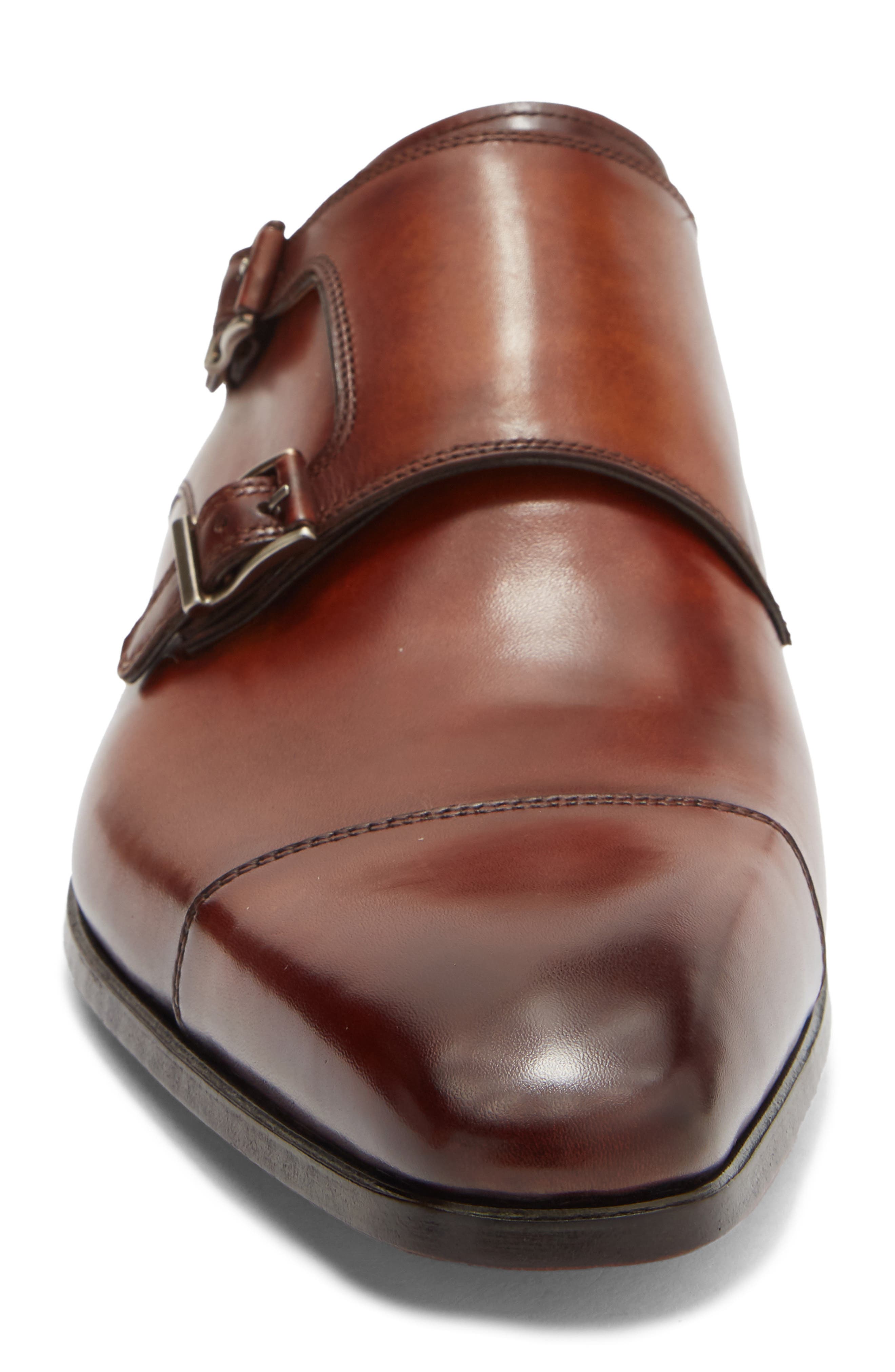 Monk Strap Shoe, Alternate, color, COGNAC