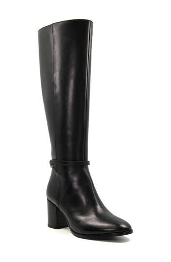 Dune London Tadley Knee High Boot In Blue