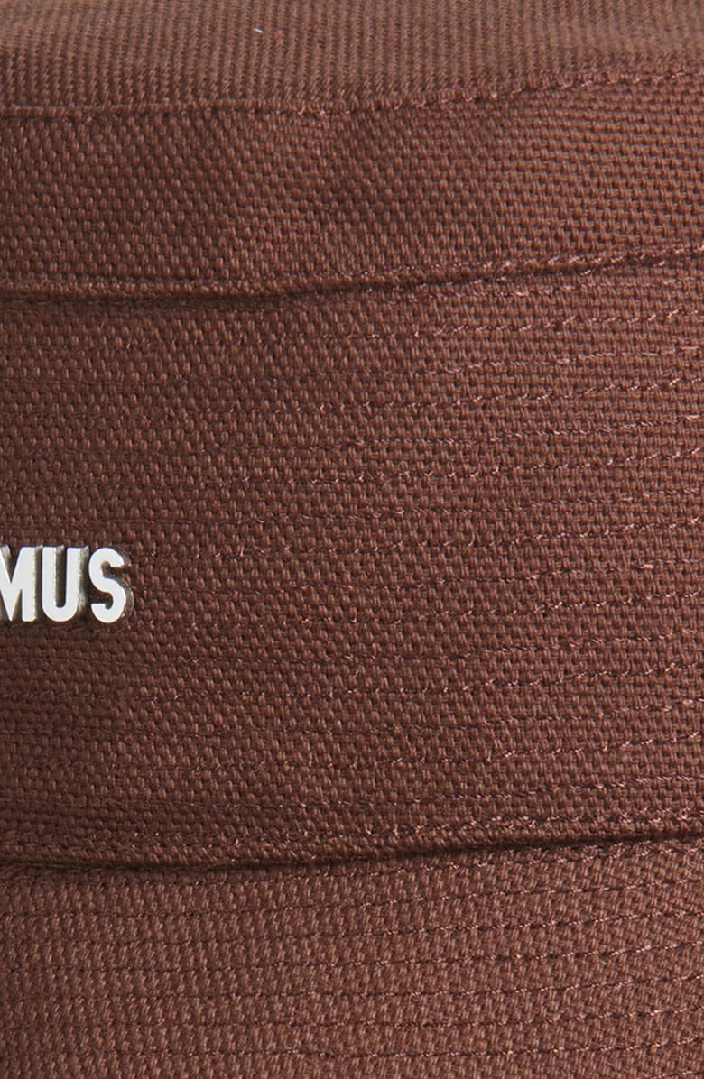 Jacquemus Le Bob de-Nîmes Cotton Canvas Bucket Hat, Alternate, color, Brown