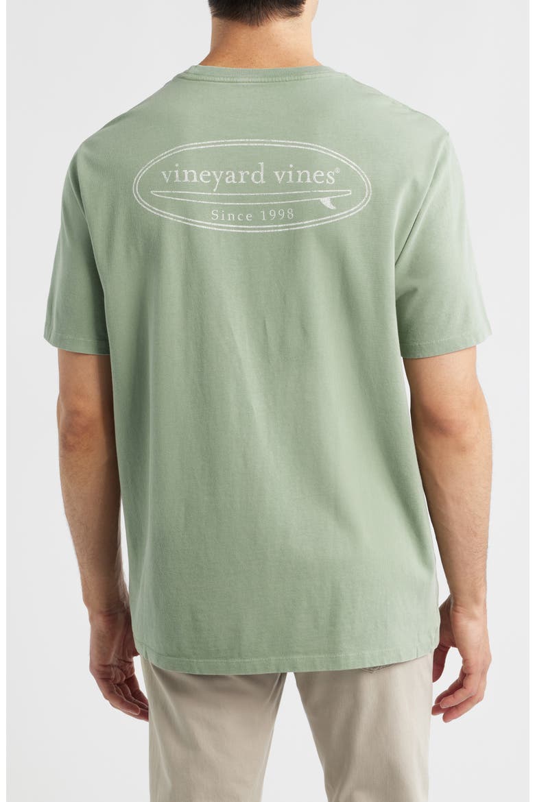 Outlined Surf Logo Short Sleeve Graphic T-Shirt, Alternate, color, DUNE GRASS