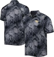 Tommy Bahama Men's Tommy Bahama Black Wake Forest Demon Deacons Coast Luminescent Frond IslandZone Button-Up Camp Shirt