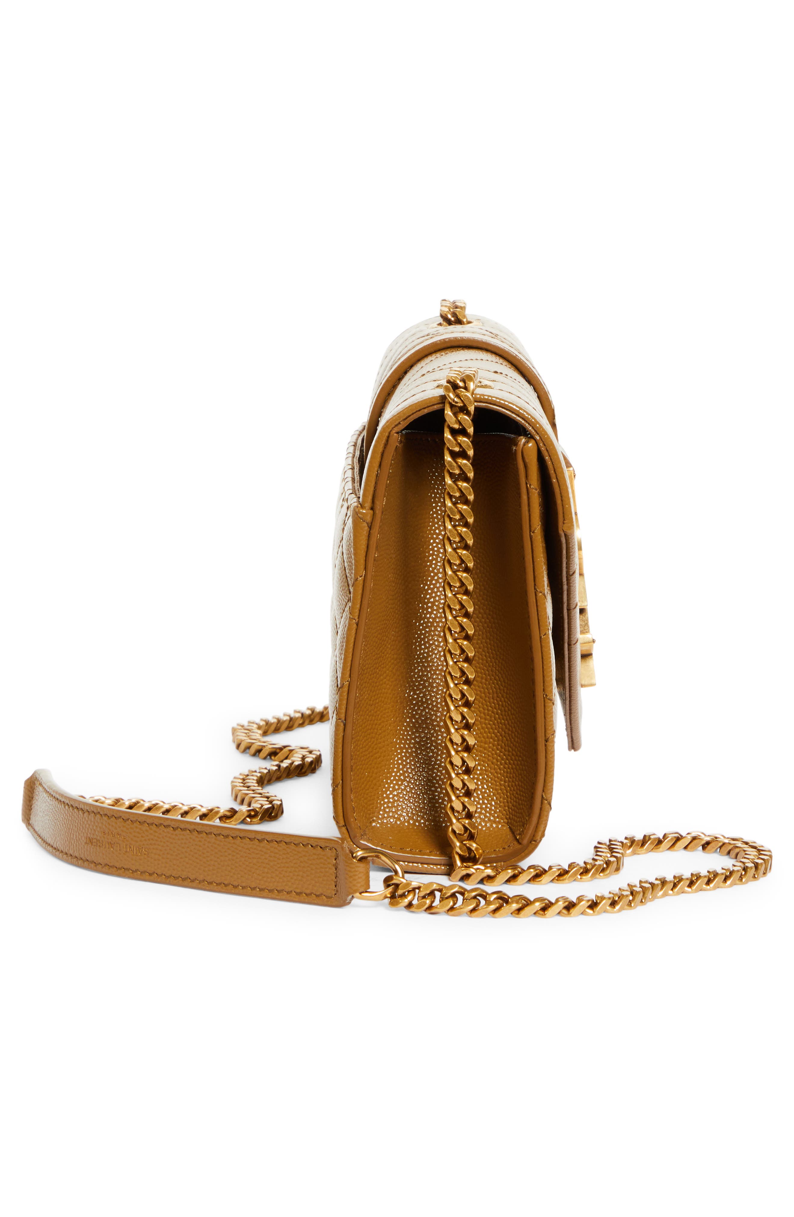 Saint Laurent Small Monogramme Matelassé Quilted Calfskin Shoulder Bag, Alternate, color, 