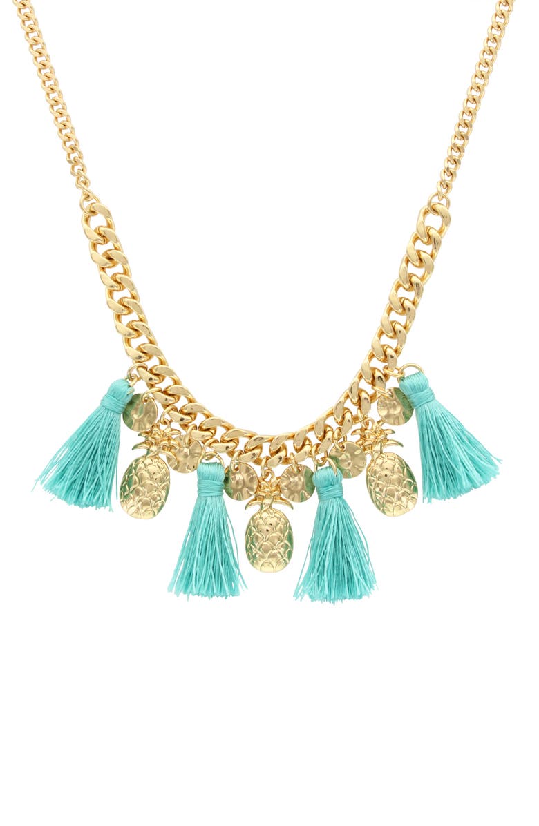 OLIVIA WELLES Mai Tai Necklace, Main, color, Turquoise