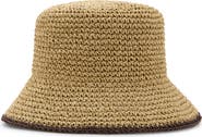 MANGO Straw Bucket Hat