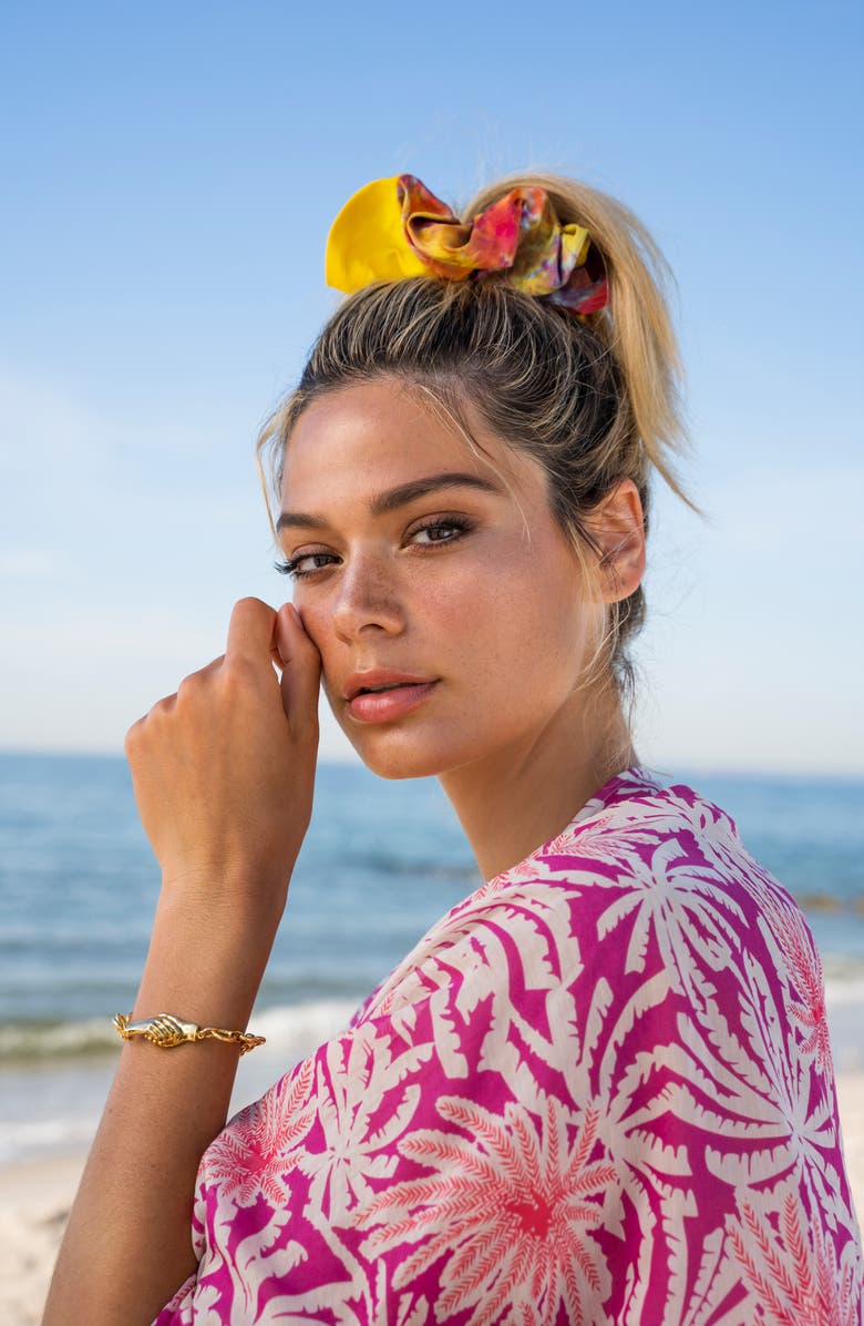 MLE Paradise Colorblock Silk Scrunchie, Alternate, color, 