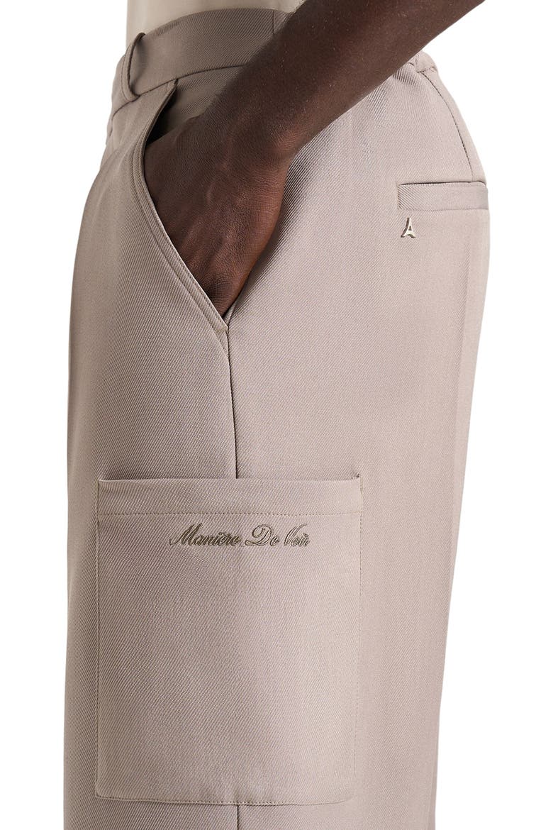 Luca Relaxed Fit Pleated Pocket Trousers, Alternate, color, Beige