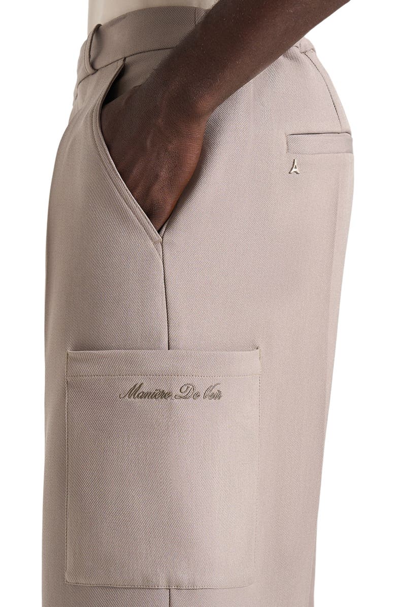 Manière De Voir Luca Relaxed Fit Pleated Pocket Trousers, Alternate, color,
