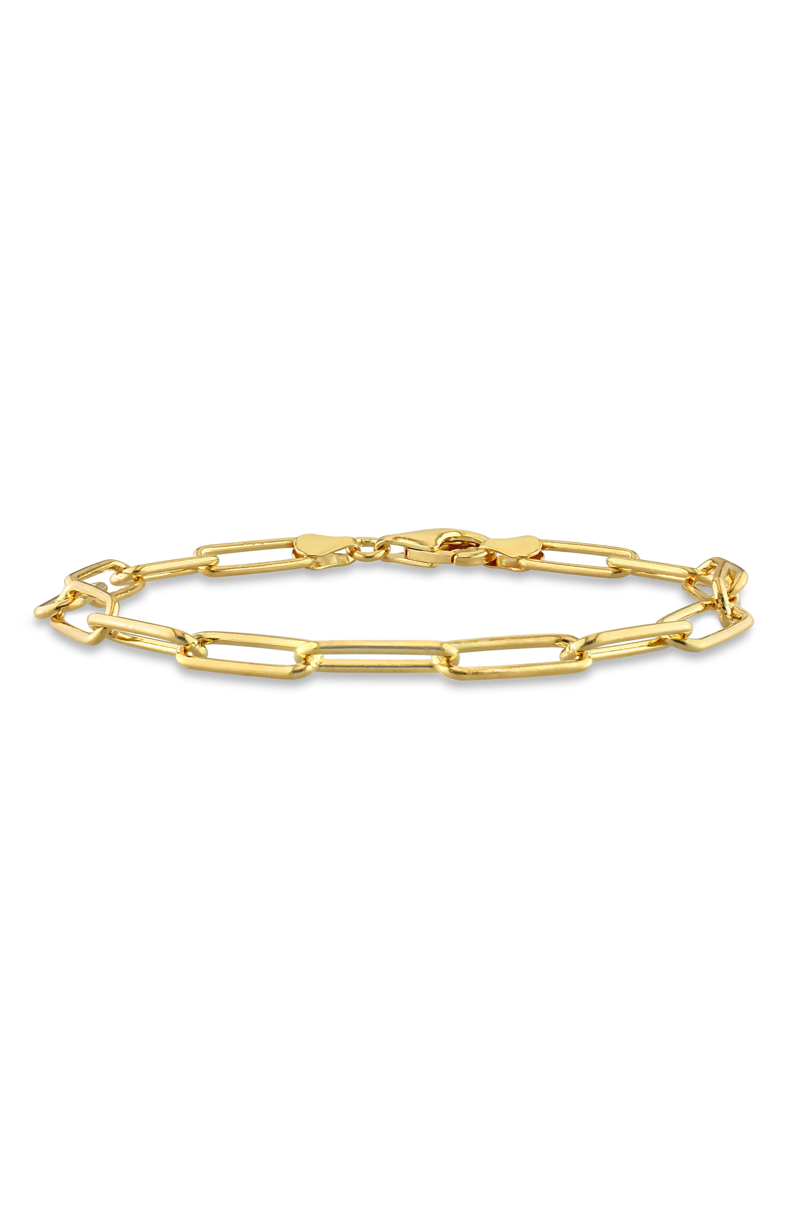 DELMAR Polished Paper Clip Chain Bracelet