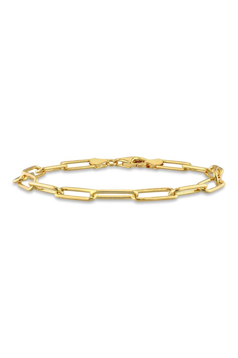 Polished Paper Clip Chain Bracelet, Main, color, YELLOW