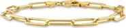 DELMAR Polished Paper Clip Chain Bracelet