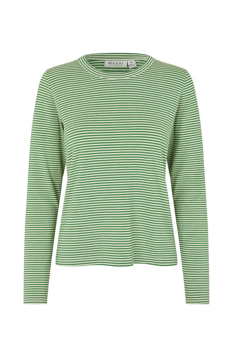 Masai Copenhagen MaDaritha Striped Long Sleeve T-Shirt, Alternate, color, Mint Green