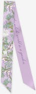 Bond & Grace Lavender Cottage Vines Silk Twilly Scarf