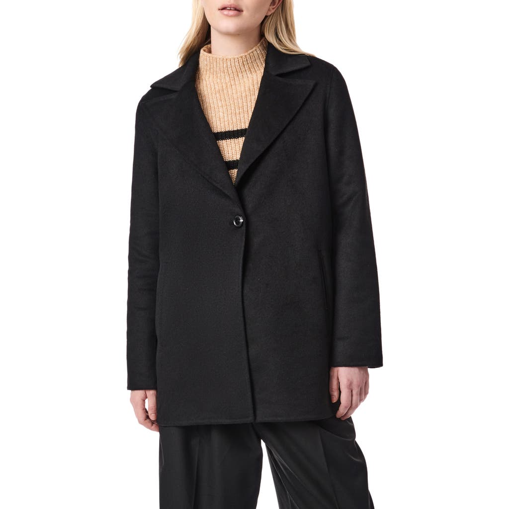 Bernardo Double Face Single Breasted Jacket In Black