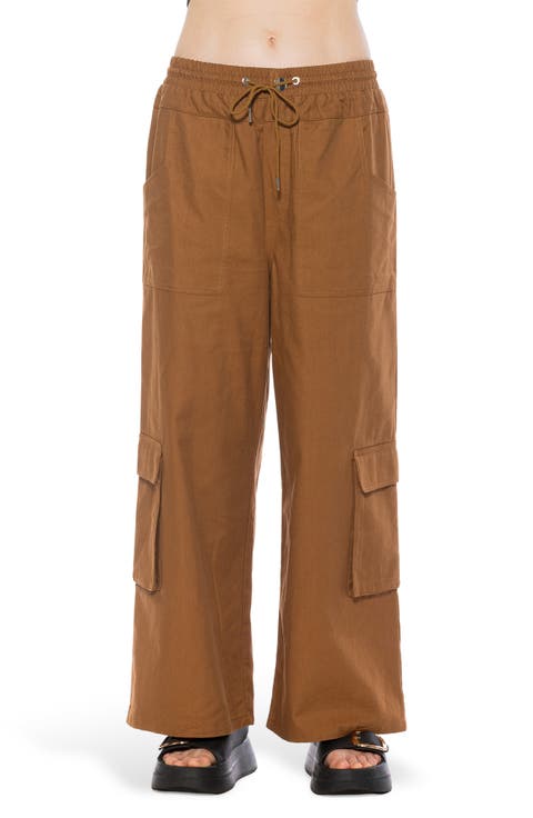 Evren Drawstring Waist Cargo Pants