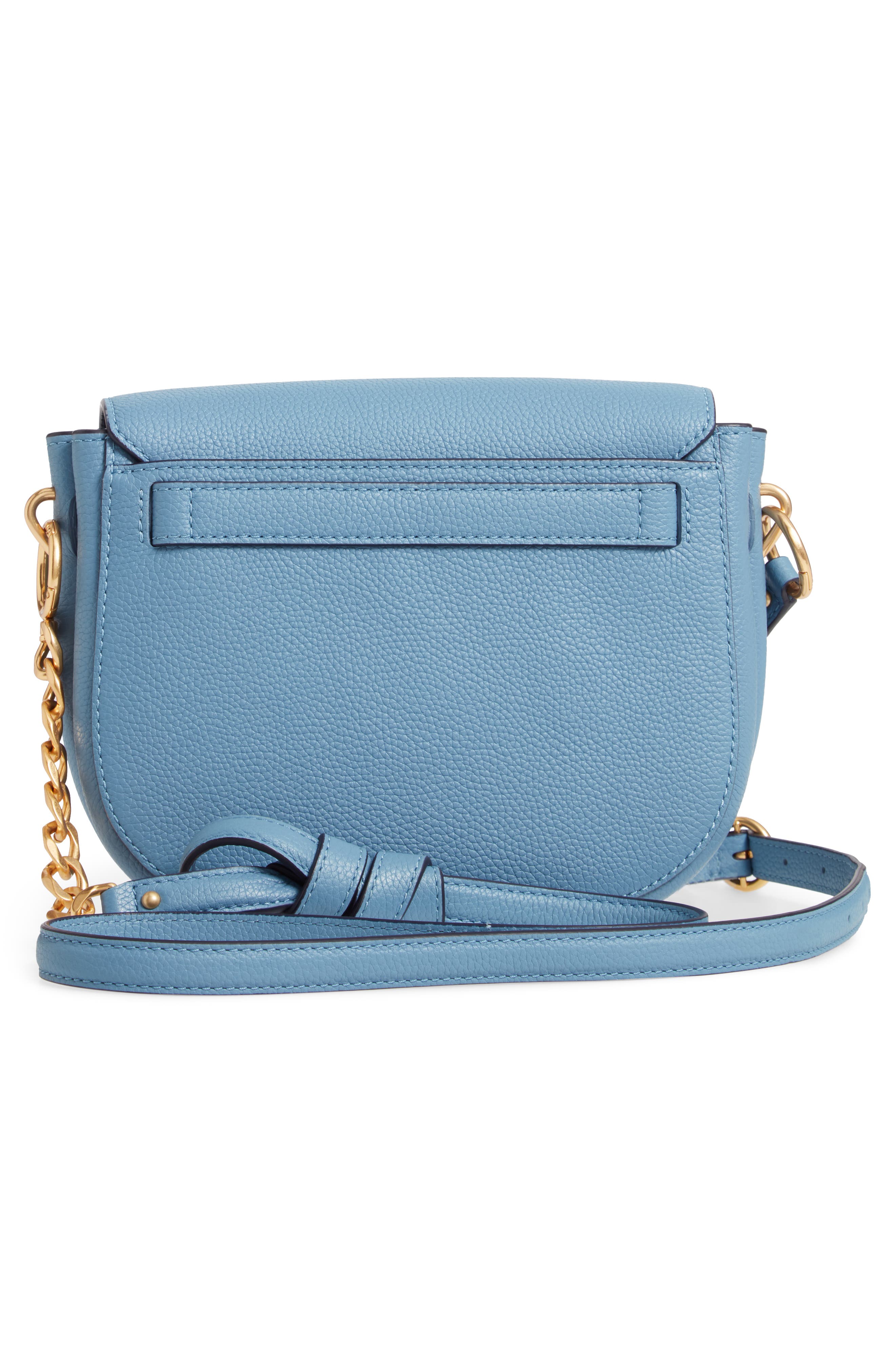Tory Burch Everly Leather Flap Saddle Bag, Alternate, color, 