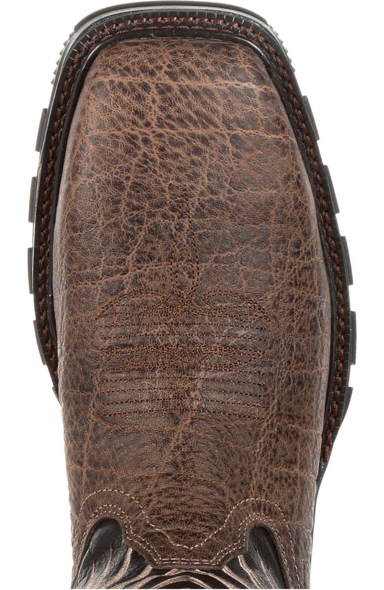 DURANGO Steel Toe Western Work Boot, Alternate, color, Chocolate Safari Elephant Blk