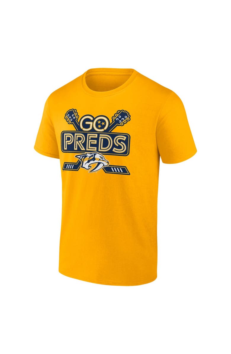 FANATICS Men's Fanatics Branded Gold Nashville Predators Local T-Shirt, Alternate, color, 