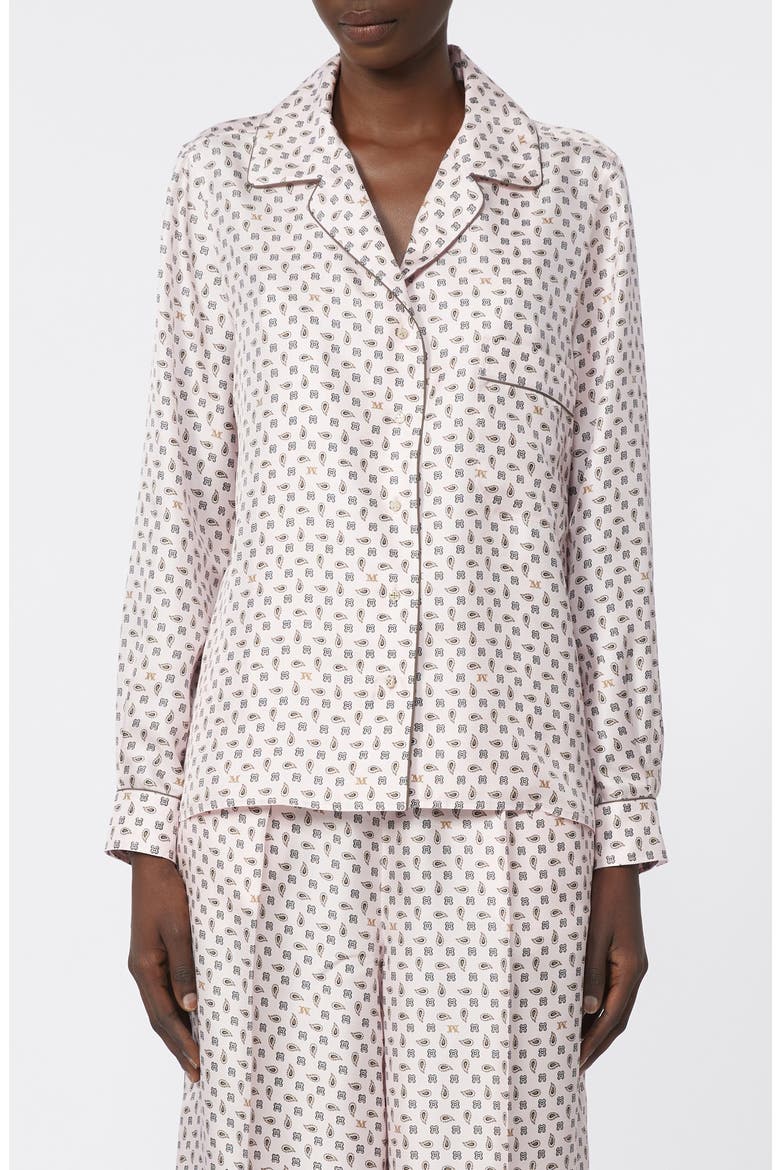Disco Monogram Paisley Pajama Shirt, Main, color, PINK