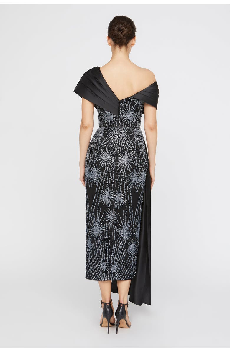 Theia Kelly Beaded Column Dress, Alternate, color, 