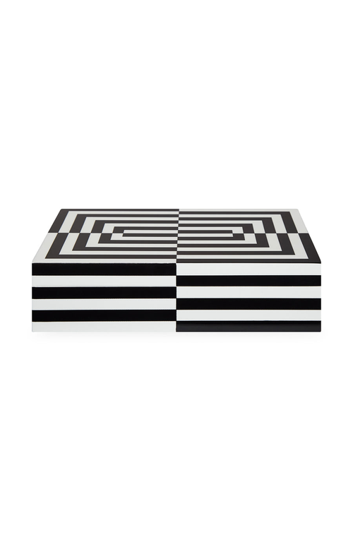 Jonathan Adler Large Lacquer Box In Op Art