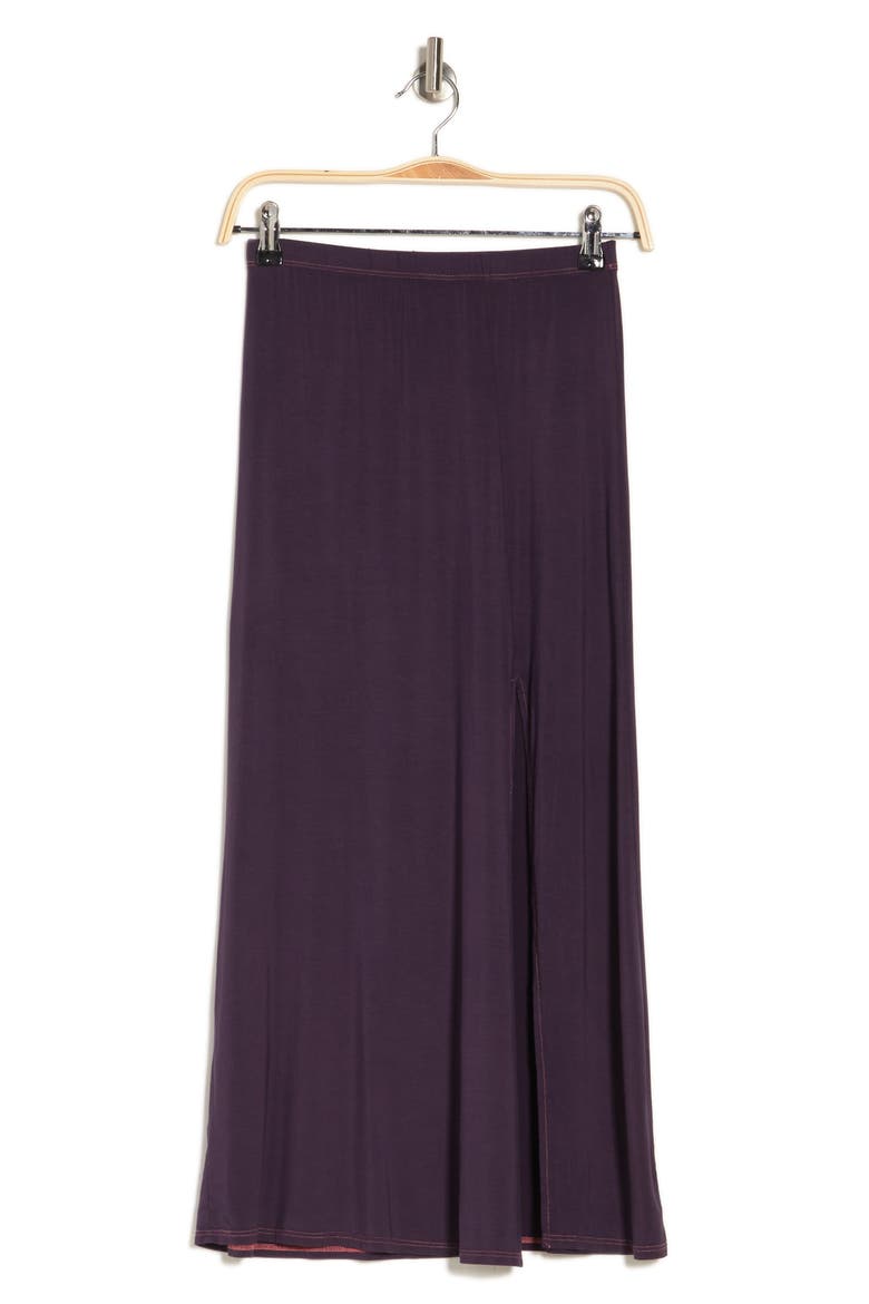 Side Slit Maxi Skirt, Alternate, color, NAVY