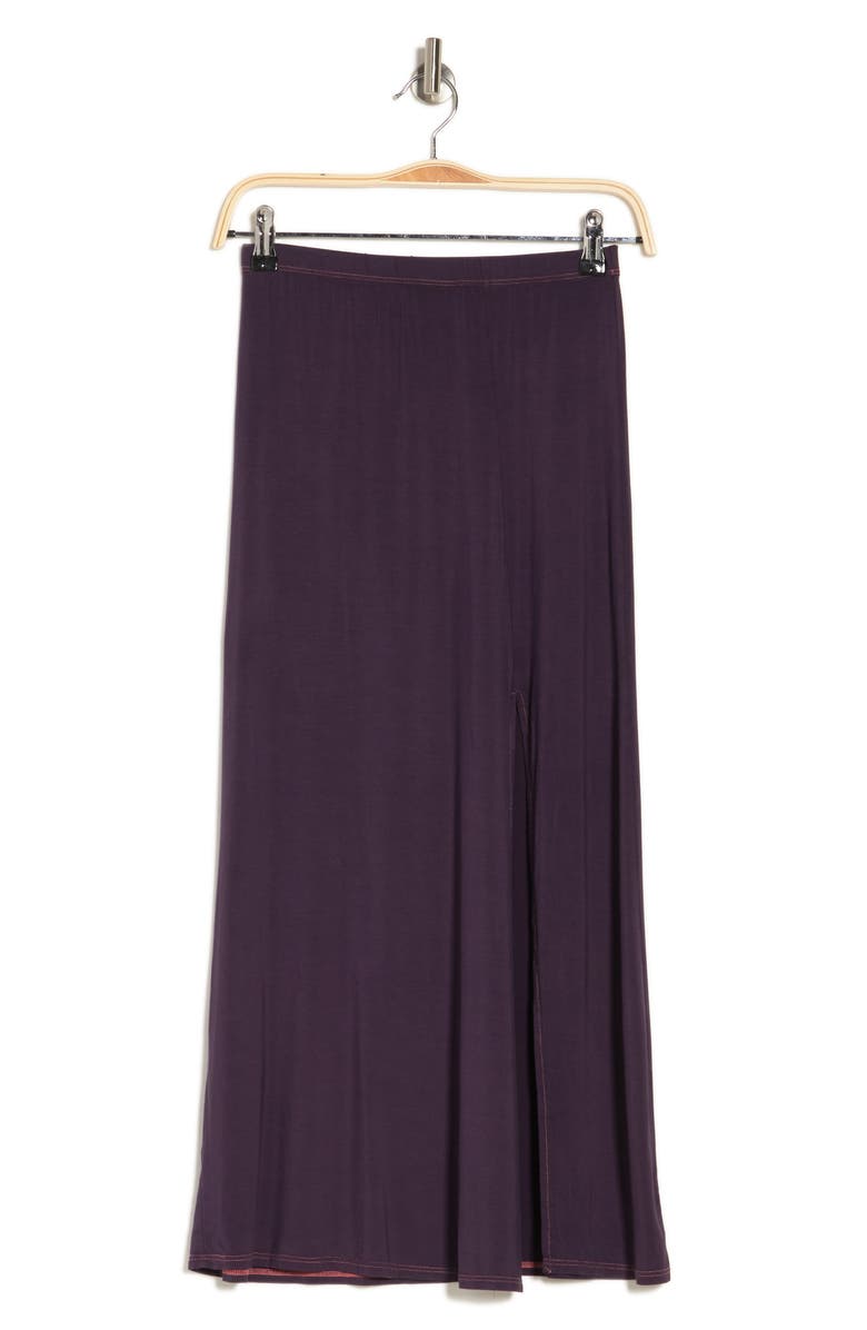 GO COUTURE Side Slit Maxi Skirt, Alternate, color, Navy