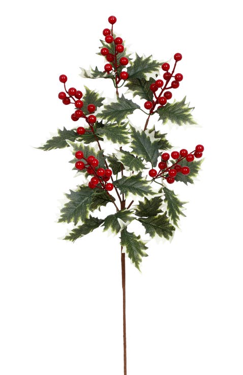 Holly Berry Pine Spray, Set of 12