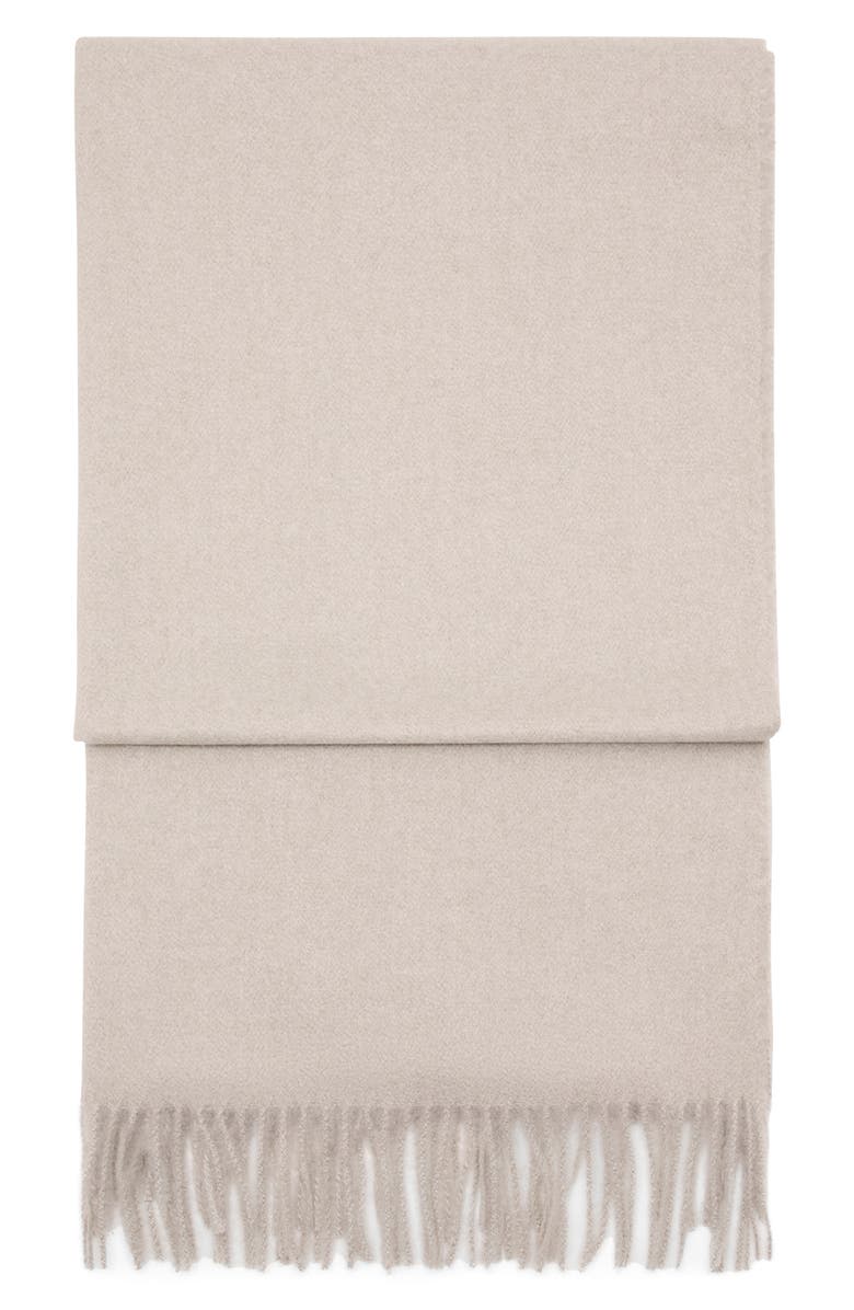 MANGO Fringe Scarf, Main, color, Sand