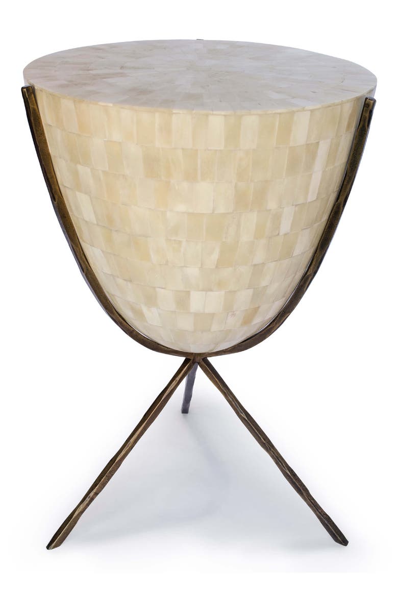 Coco Natural Bone Side Table, Main, color, IVORY