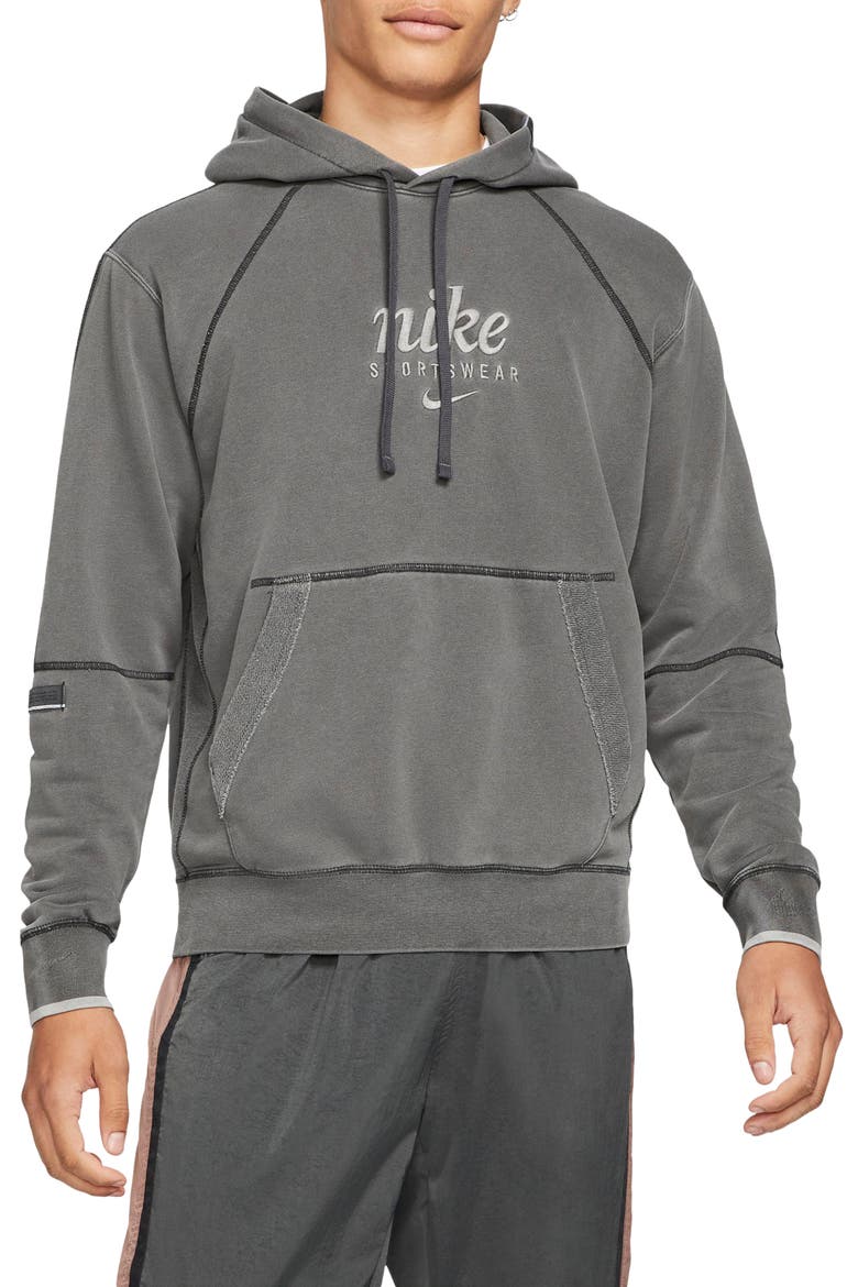 Sportswear Club French Terry Pullover Hoodie, Main, color, ANTHRACITE