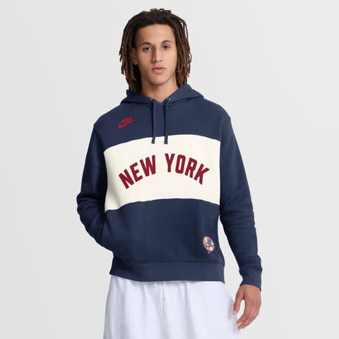 Men's Nike Navy New York Yankees 1927 Cooperstown Collection Legacy Color-Block Hoodie