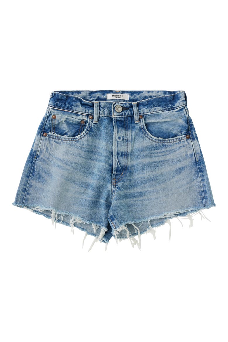 Fairlawn High Waist Cutoff Denim Shorts, Alternate, color, LIGHT BLUE