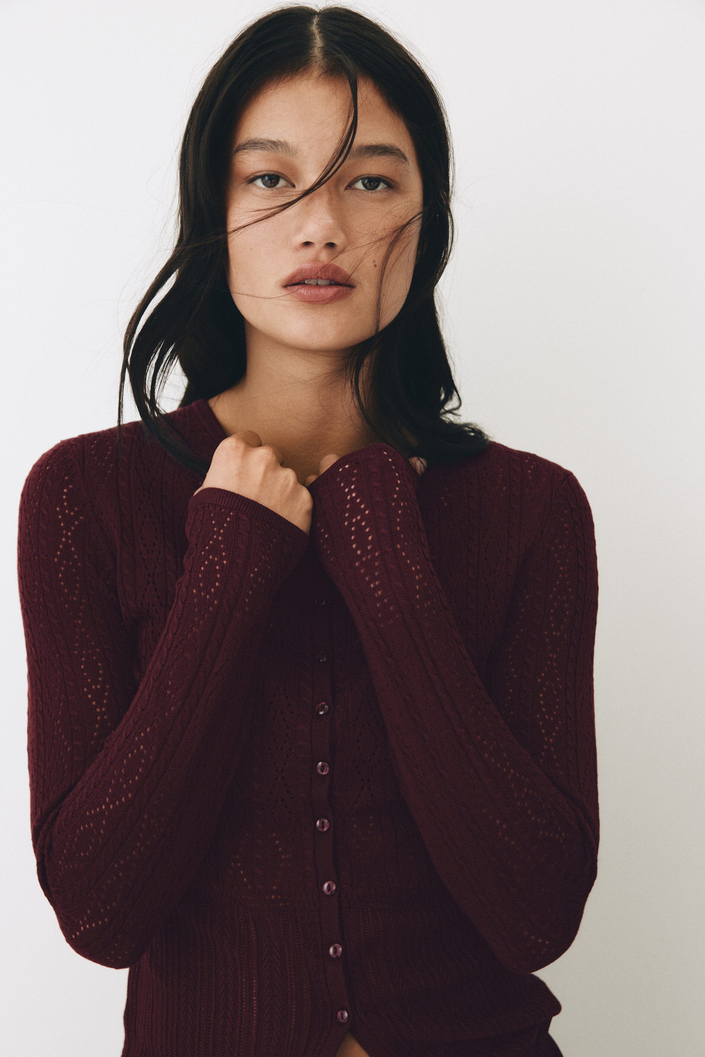Pointelle-knit cardigan - image 2