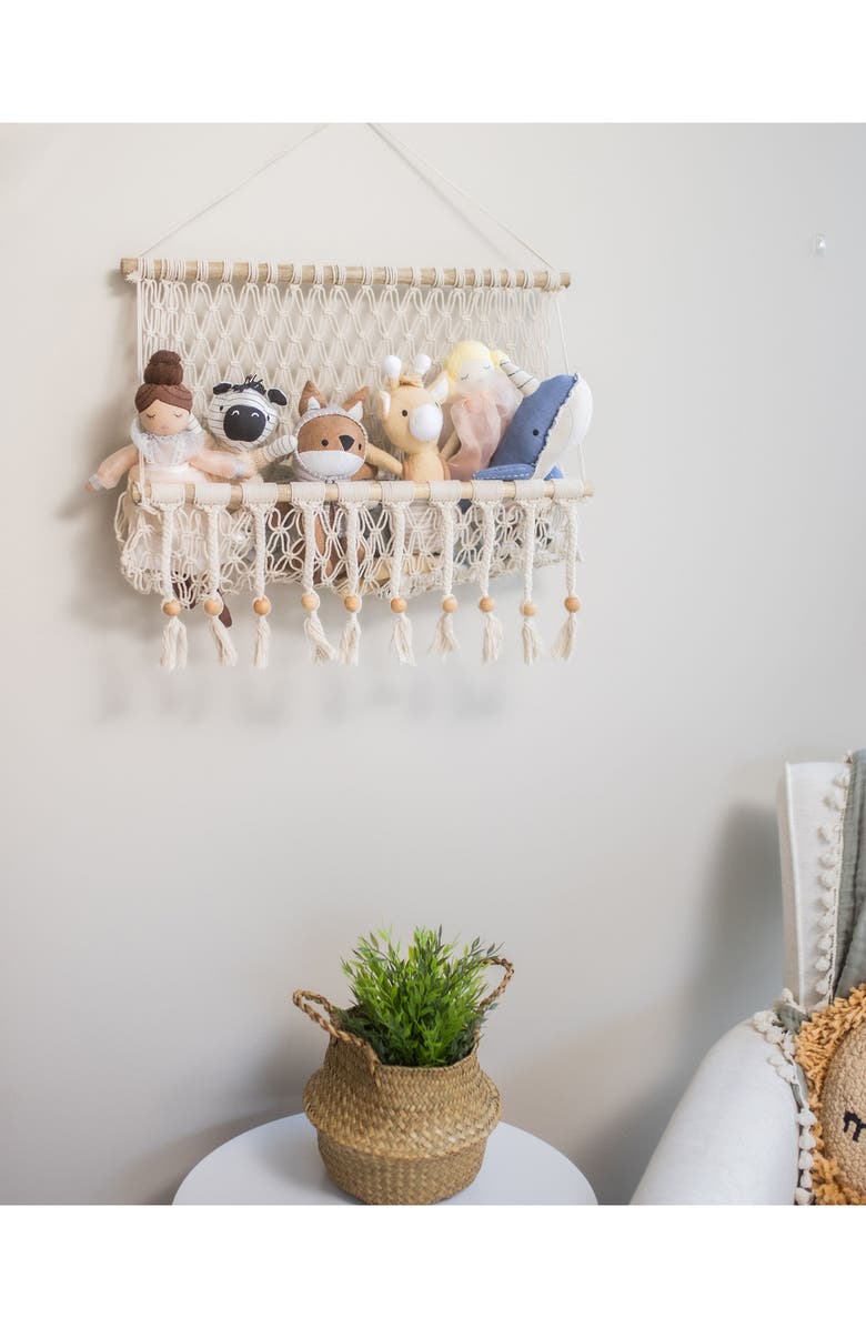 CRANE BABY Willow Macramé Storage Wall Decor, Alternate, color,