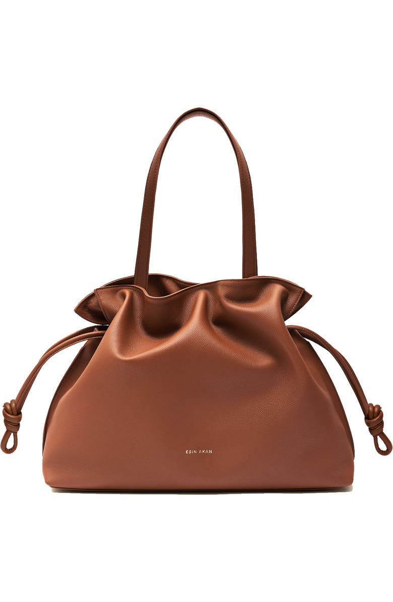 Esin Akan 2-in-1 Emma Leather Tote Bag, Alternate, color, Nutshell