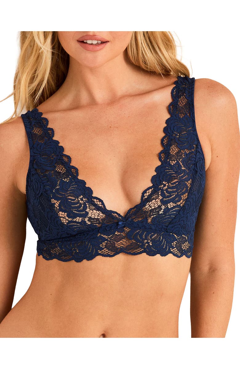Adore Me Livi Unlined Bralette Bra, Main, color, Dark Blue