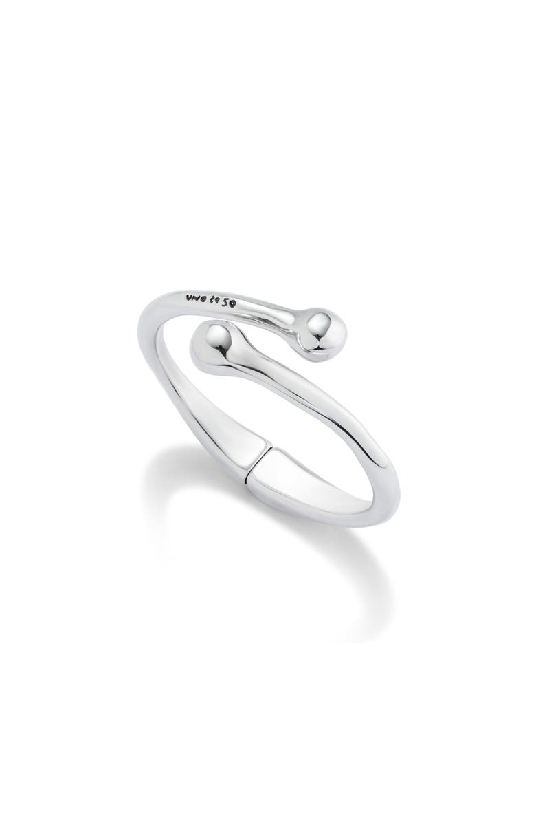 UNODE50 Rigid Bangle with Inner Spring, Alternate, color, Silver