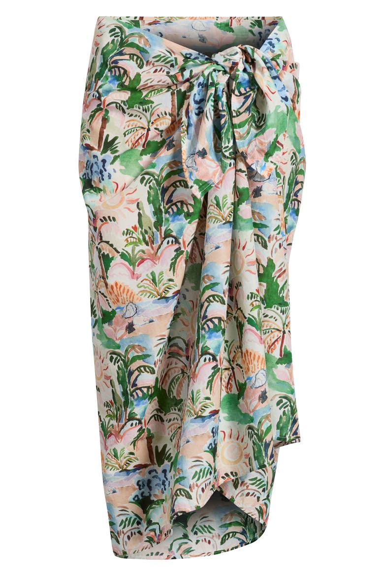 The Softest Sarong Skirt, Main, color, WATERCOLOR PALM