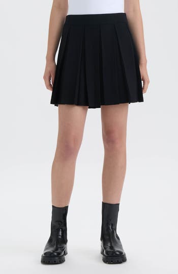 Nvlt Pleated Sweater Skirt In Black