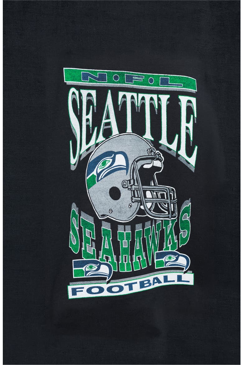 Seattle Seahawks Helmet Flea Market Crewneck Sweatshirt, Alternate, color, BLACK