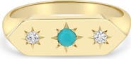 Zoë Chicco 14K Gold Turquoise & Diamond Signet Ring
