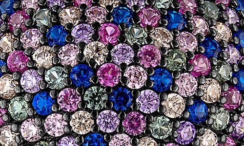 Fuzion Creations Multicolor Pavé Cubic Zirconia Dome Ring In Silver