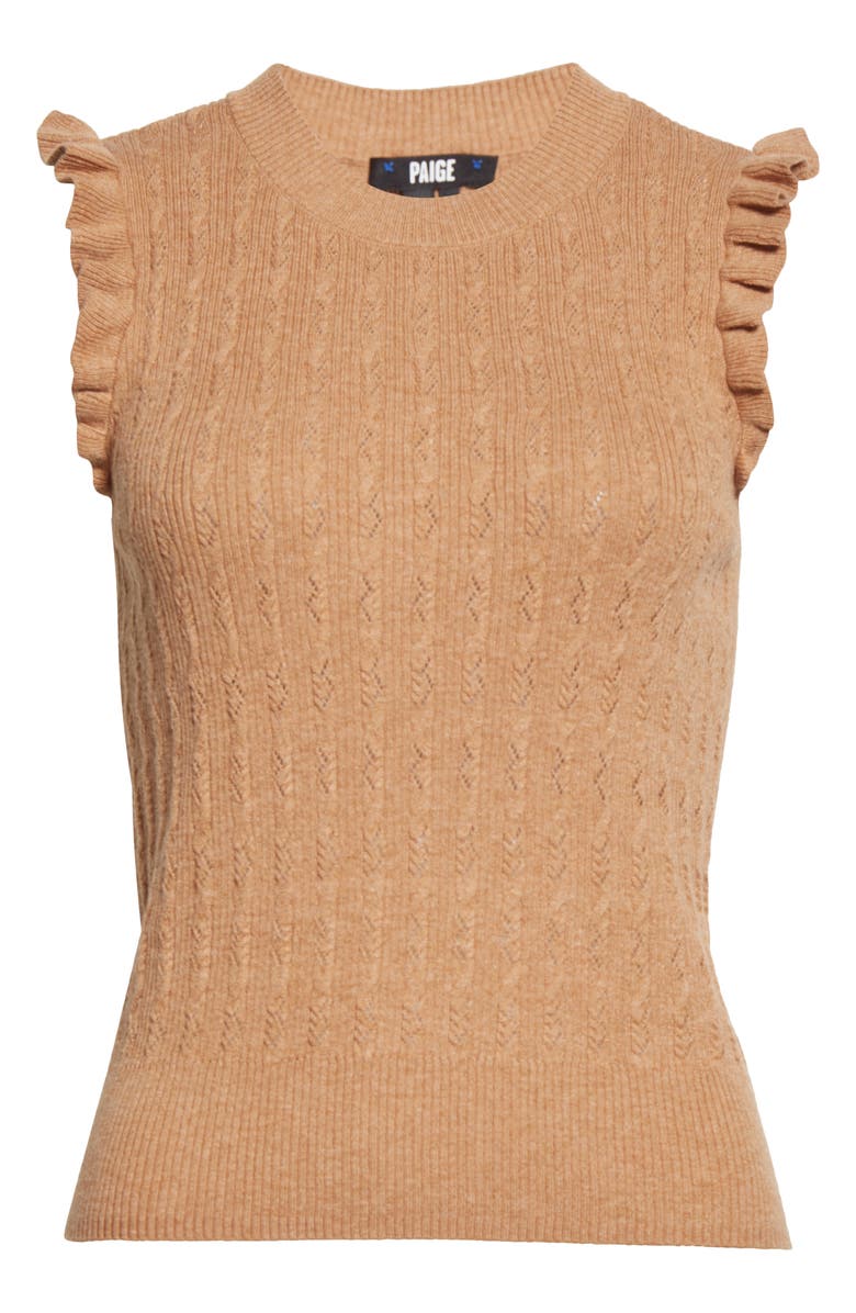PAIGE Gardenia Ruffle Sweater Tank, Alternate, color, 