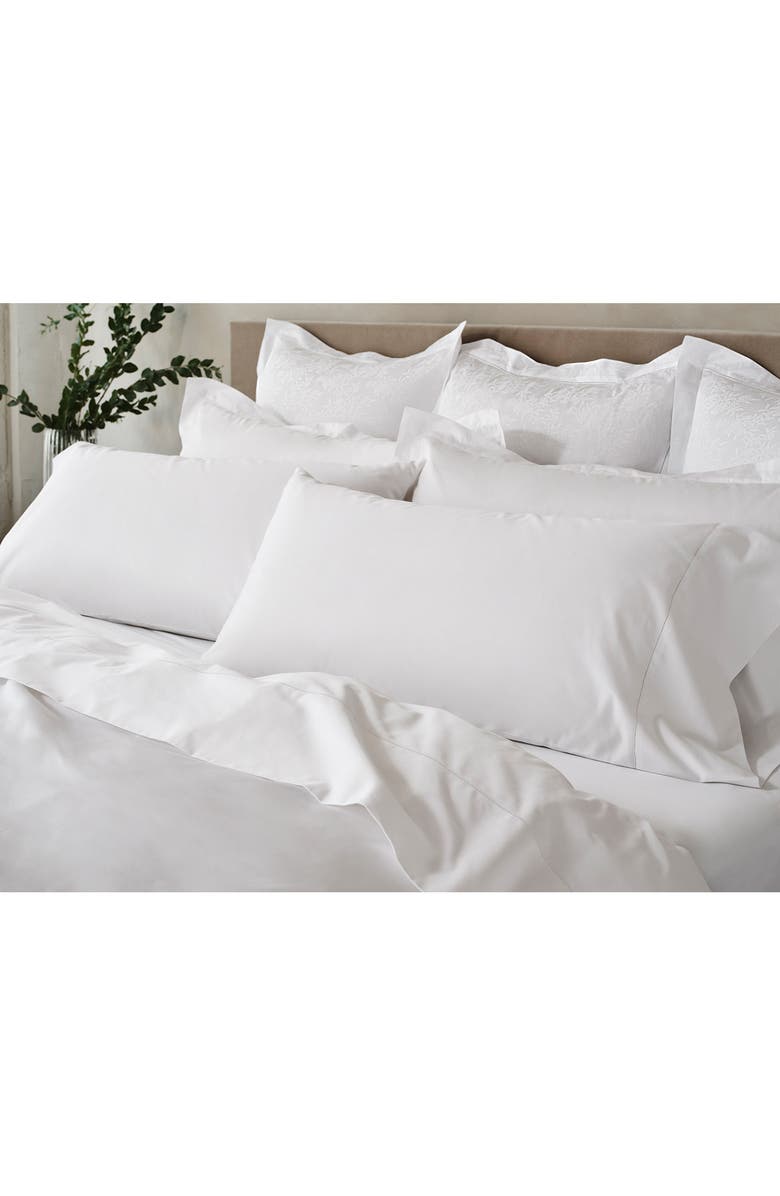 Coyuchi Heirloom Organic Cotton Sateen Sheet Set, Alternate, color, Alpine White