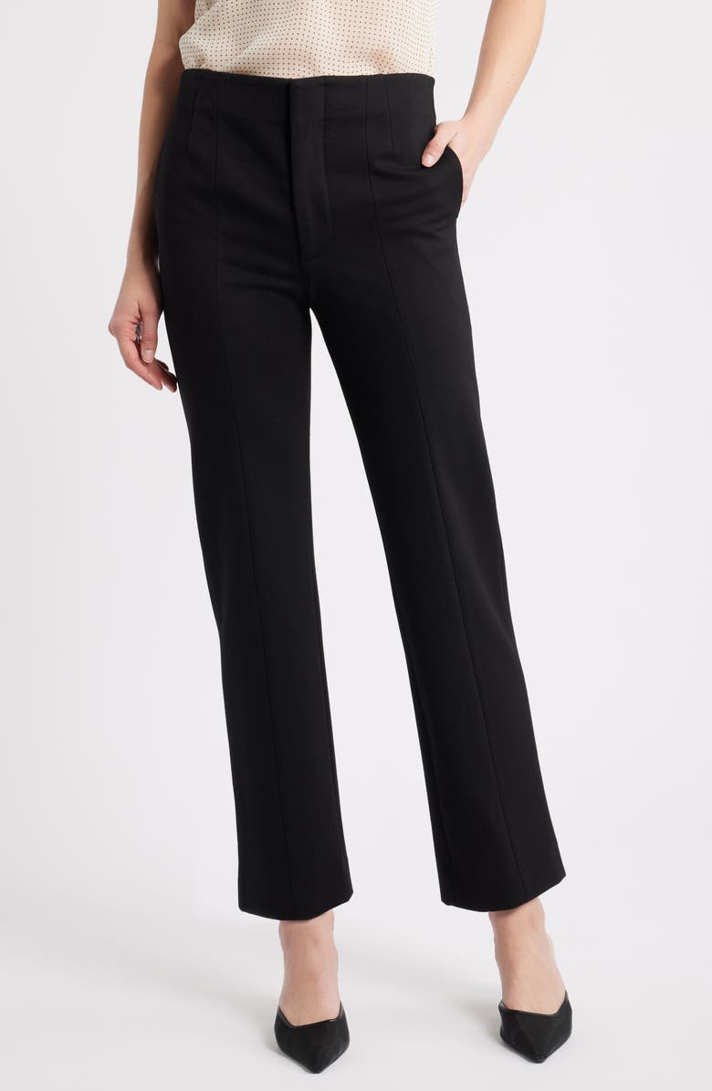 FRAME Le Sleek Ankle Straight Leg Pants, Main, color, Black