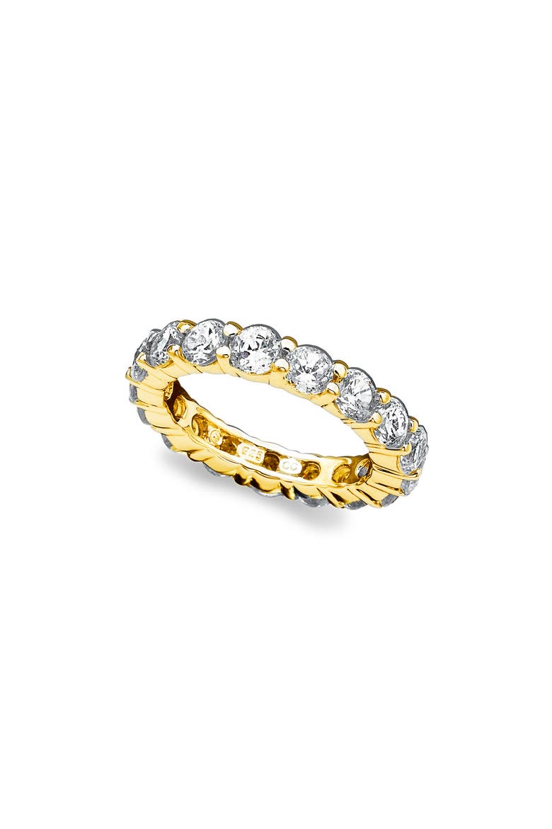 Cubic Zirconia Eternity Ring, Main, color, GOLD