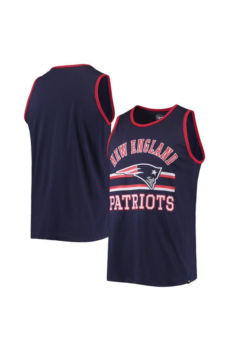 '47 Men's '47 Navy New England Patriots Edge Super Rival Tank Top, Main, color, Navy